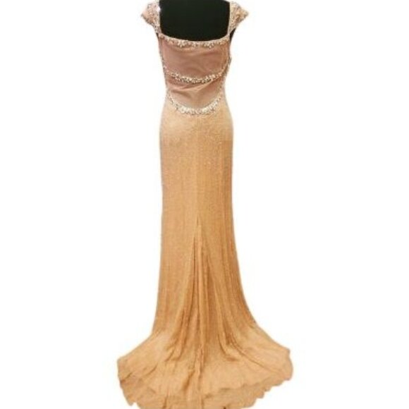 WOW Luxury Couture Party Prom Wedding Evening Cocktail Beaded Runway Gown Dress - Picture 9 of 16